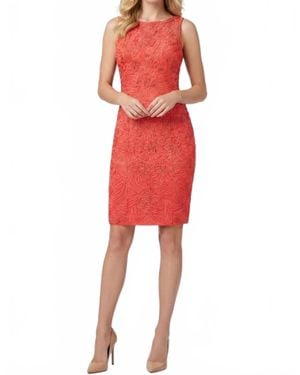 Sue Wong Sleeveless Soutache Embroidered Dress