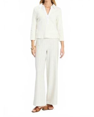 tyler boe Poppy Ribbed Polo Shirt - White