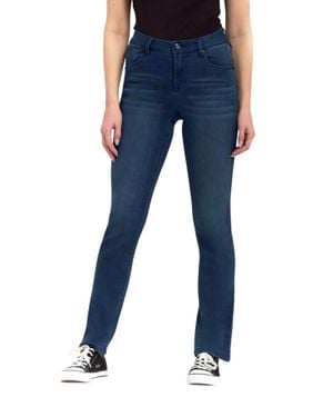 1822 Denim Sheila Mid-Rise Slim Straight Jeans - Blue