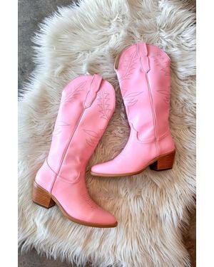 Miracle Miles Adel Cowboy Boots - Pink