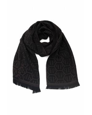 Philipp Plein Logo Scarf - Black