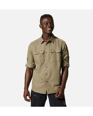 Mountain Hardwear Canyon Shirt Stone Long Sleeve Button-Up Erk1946 - Green