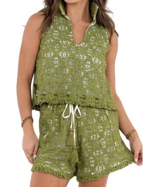 Emily Mccarthy Scout Crochet Short - Green