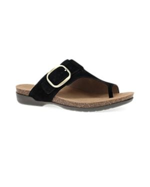 Dansko Rylee Leather Sandals - Black
