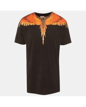Marcelo Burlon Icon Wings Print Cotton T-Shirt - Black