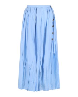 Ferragamo Silk-Blend Skirt - Blue