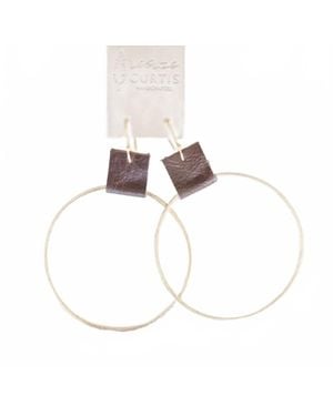Leslie Curtis Round Earrings - White