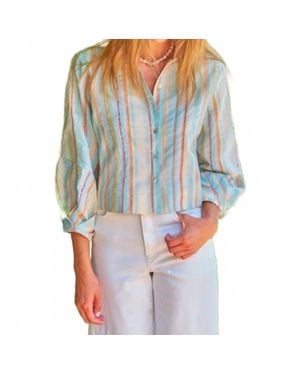 Finley Crop Emmy Shirt - Blue