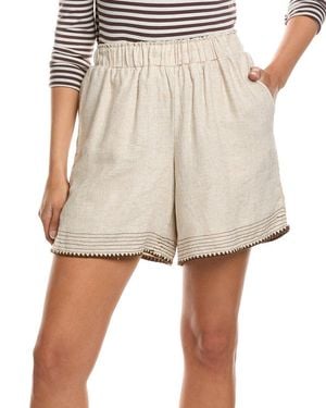 Nanette Lepore Linen-Blend Short - Natural