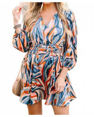 TCEC Groovy Mini Dress - Blue