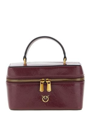 Pinko Calfskin Crossbody Bag - Purple