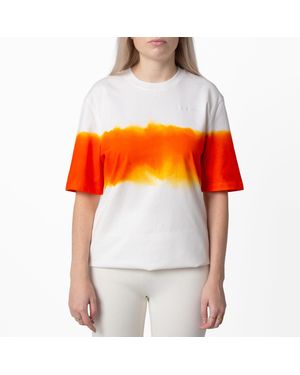 Ferragamo Ferragamo Gradient-Dye Cotton T-Shirt - Orange