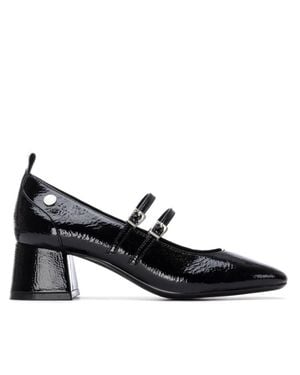 Xti Block Heel Pointy Toe Pumps By - Black