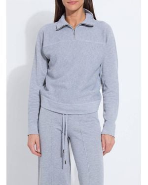 Lyssé Viola Knit Lounge Sweatshirt - Blue