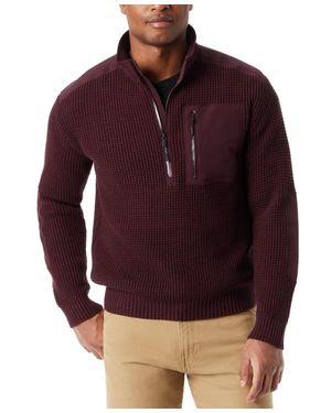 BASS OUTDOOR Sweater Fudge Long Sleeve Mock Neck Pullover Mac207 - Red