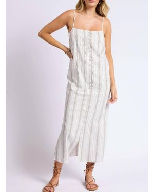 Sadie & Sage Nopales Striped Button Front Maxi Dress - Purple