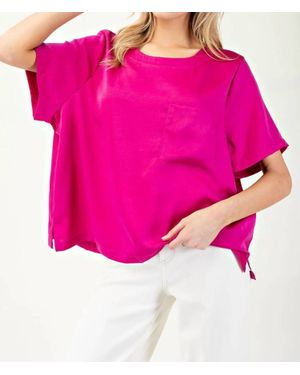 Eesome Satin Luxe Top - Pink