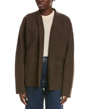 Eileen Fisher High Collar Wool Jacket - Brown