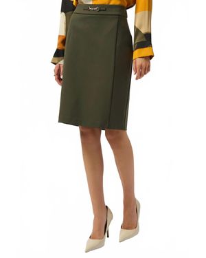 Joseph Ribkoff Heavy Knit Pull On Skirt - Green