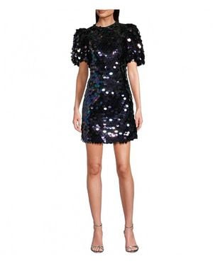 tyler boe Savannah Sequins Bow Back Dress - Black