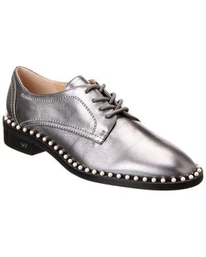 Stuart Weitzman Kiran Pearl Leather Oxford - White