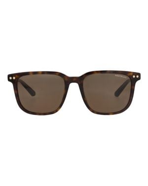 Montblanc Square-Frame Recycled Acetate Sunglasses - Brown