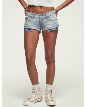 Lucky Brand Mad Happy X Ultra Low Rise Lil Maggie Short - Blue