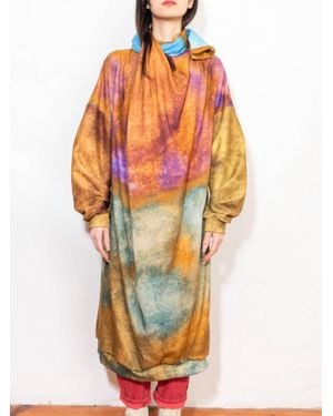 Anntian Shawl Nicky Dress - Orange