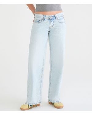Aéropostale Super Low-Rise Baggy Wide Leg Jean - Blue