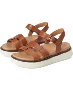 Vionic Solana J4525L1200 Sandals Slingback Wedge Heel Hawk2145 - Brown