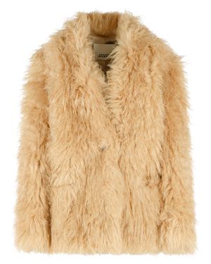 Isabel Marant 'Mylae' Polyester Fur Coat - Natural