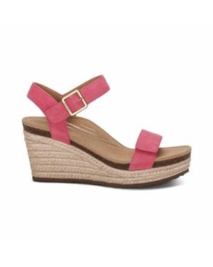 Aetrex Sydney Espadrille Wedge - Pink