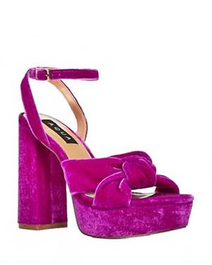 Aqua Loryv Ankle Strap Platform High Heel Sandals - Pink