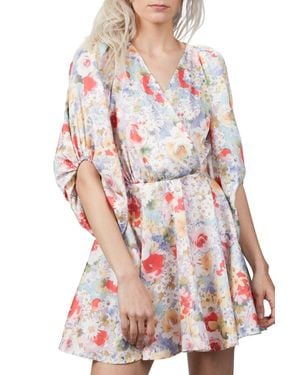 Art Dealer Mini Dress With Bow - Red