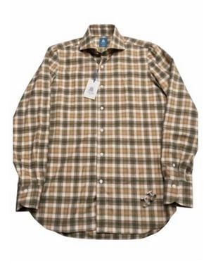 Finamore 1925 Napoli Llong Sleeve Button Down Shirt - Multicolor