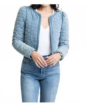 Karlie Denim Quilted Jacket - Blue