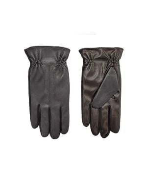 Isotoner Sleekheat Faux Nappa With Gathered Wrist Glove - Black