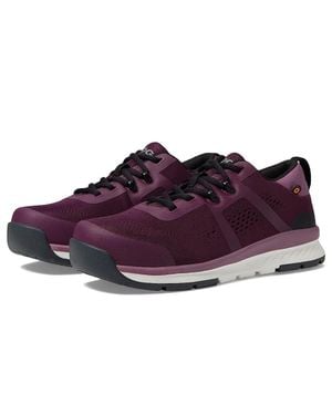 Bogs Sandstone Knit Low Sneaker Composite Toe Work Shoes Htat27 - Purple