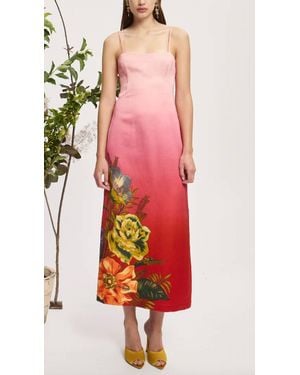 ALÉMAIS Inez Midi Dress - Red