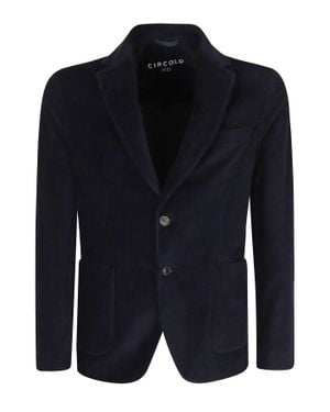 Circolo 1901 Corduroy Single-Breasted Cotton-Blend Blazer - Blue