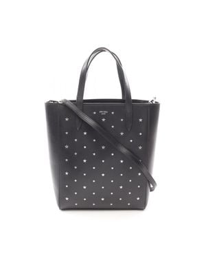 Jimmy Choo Bria Tote Leather Tote Bag - Black