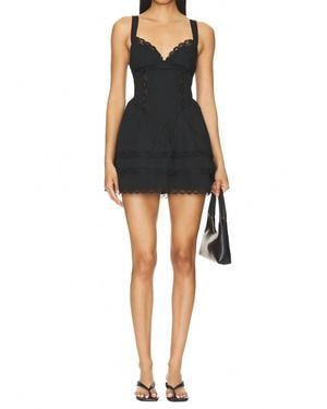 MORE TO COME Eva Mini Dress - Black