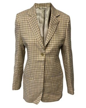 Acne Studios Gingham Blazer - Natural