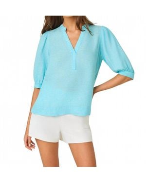 Lilly Pulitzer Mialeigh Linen Top - Blue