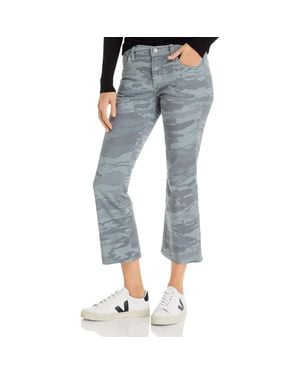 J Brand Selena Denim Camouflage Cropped Jeans - Blue