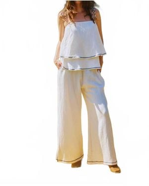 Bucketlist Cotton Gauze Top - Blue