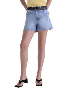 Pistola Aoki High Waist Shorts - Blue