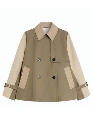Weekend Wkdbiglia Technical Gabardine Trench Coat - Natural