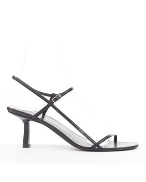 The Row Bare Minimalist Slim Straps Spool Heel Sandals - White