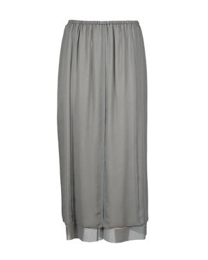 Alysi Long Silk Skirt - Gray